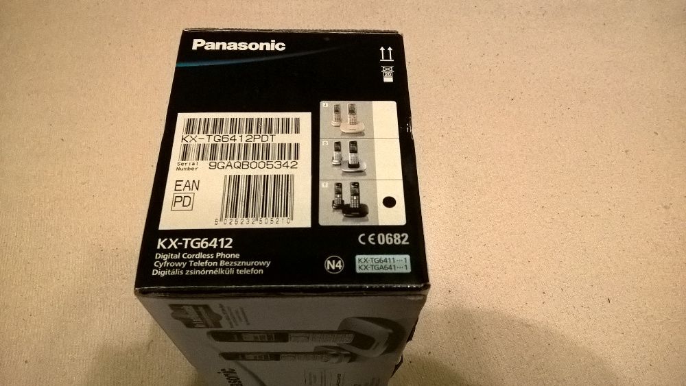 Telefon bezprzewodowy Panasonic KX-TG6412 - 2 słuchawki, czarny.