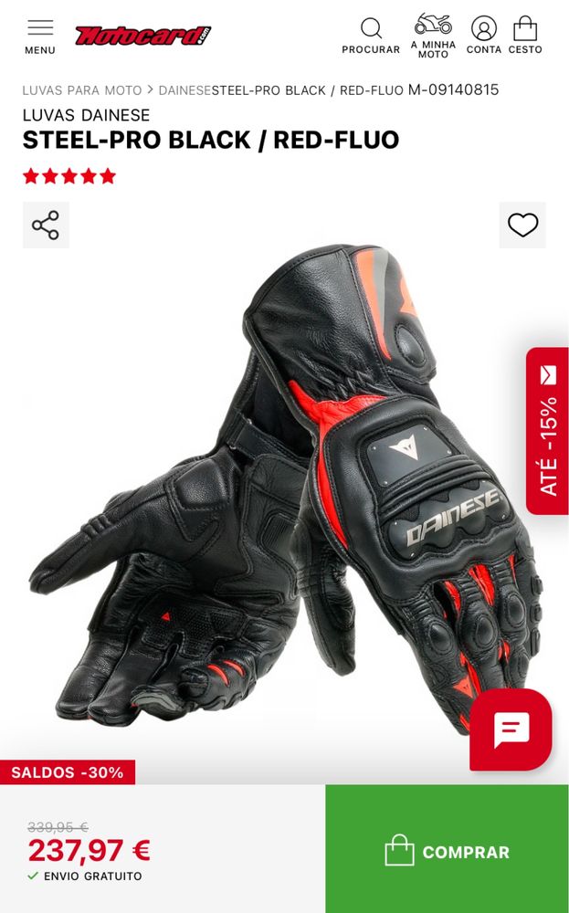 Luvas Dainese Steel-Pro