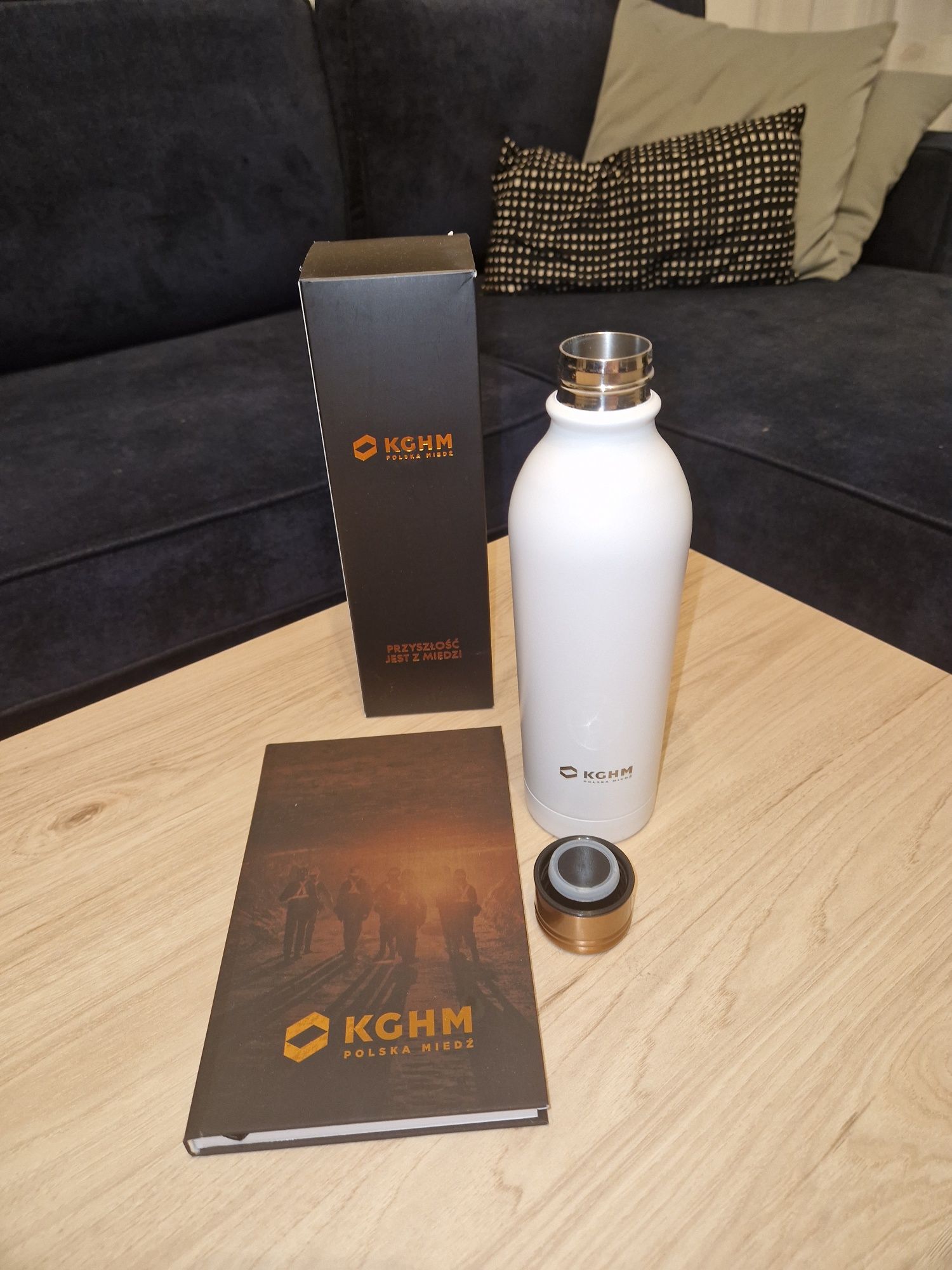 Root7 root 7 butelka termiczna 500ml + notatnik KGHM Miedź zestaw