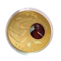 Numizmat Medal Papież Jan Paweł II platerowany 24-karatowym złotem