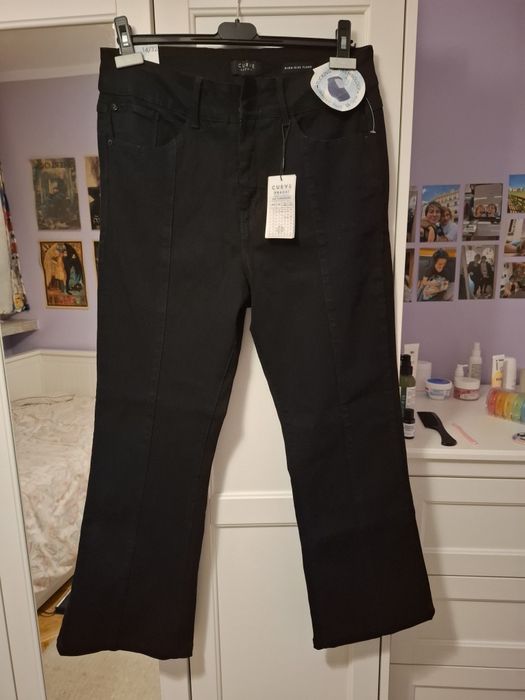 Jeansy dzwony czarne marki curve appeal