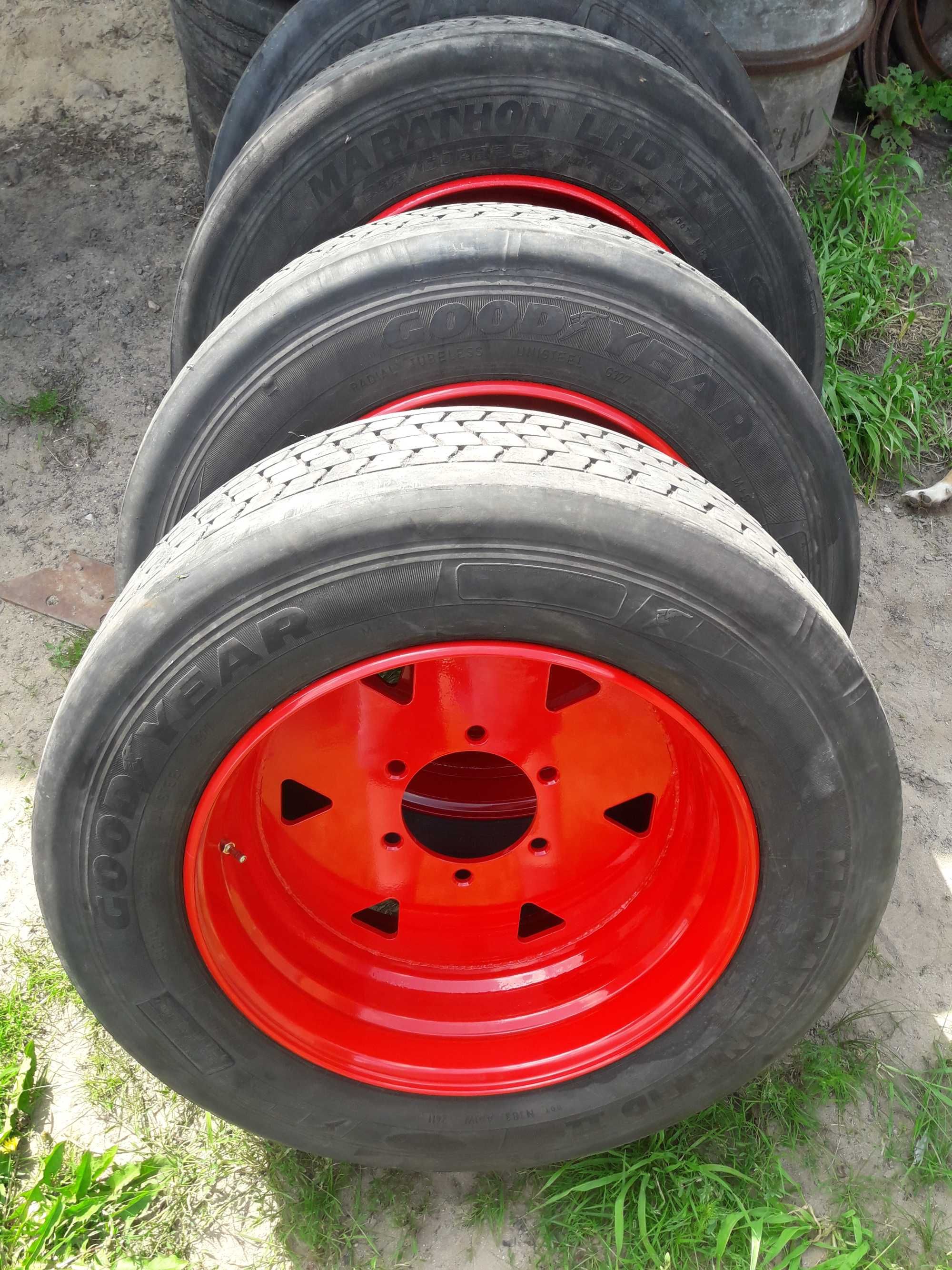 felgi / koła bezdętkowe 22,5" d46 d47 piaskowane i malowane proszkowo