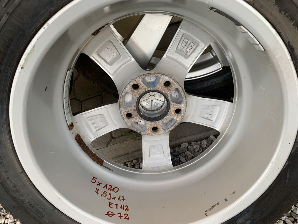 Koła Alufelgi 17” 5x120 + Opony Zimowe 215/60R17C VW Transporter T5 T6