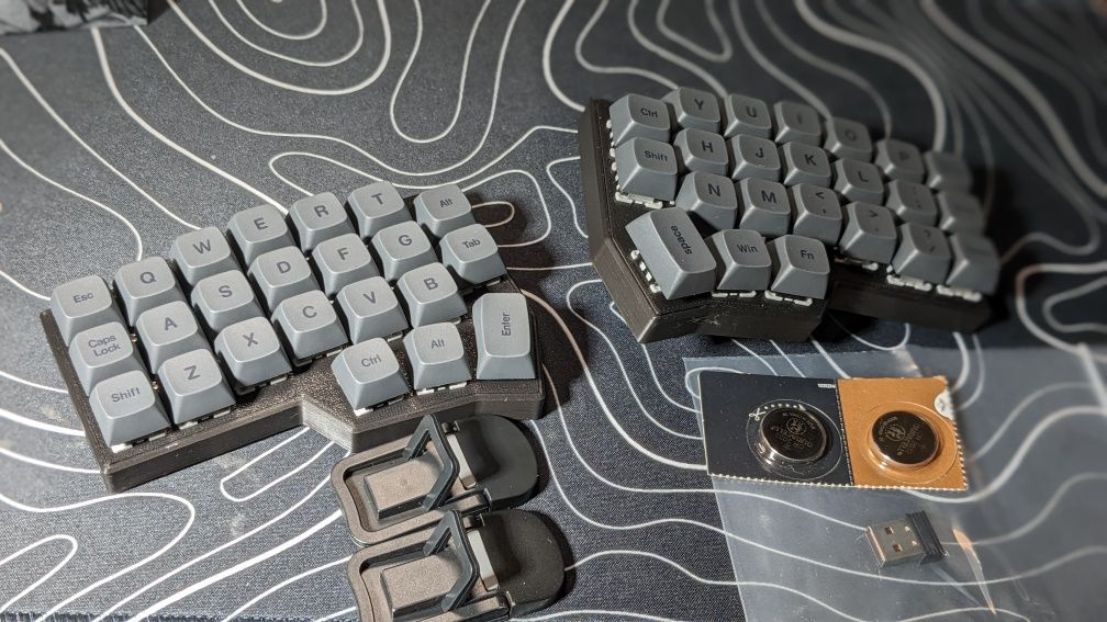 CORNE V4 2.4G 46 Бездротова механічна ортогональна спліт клавіатура