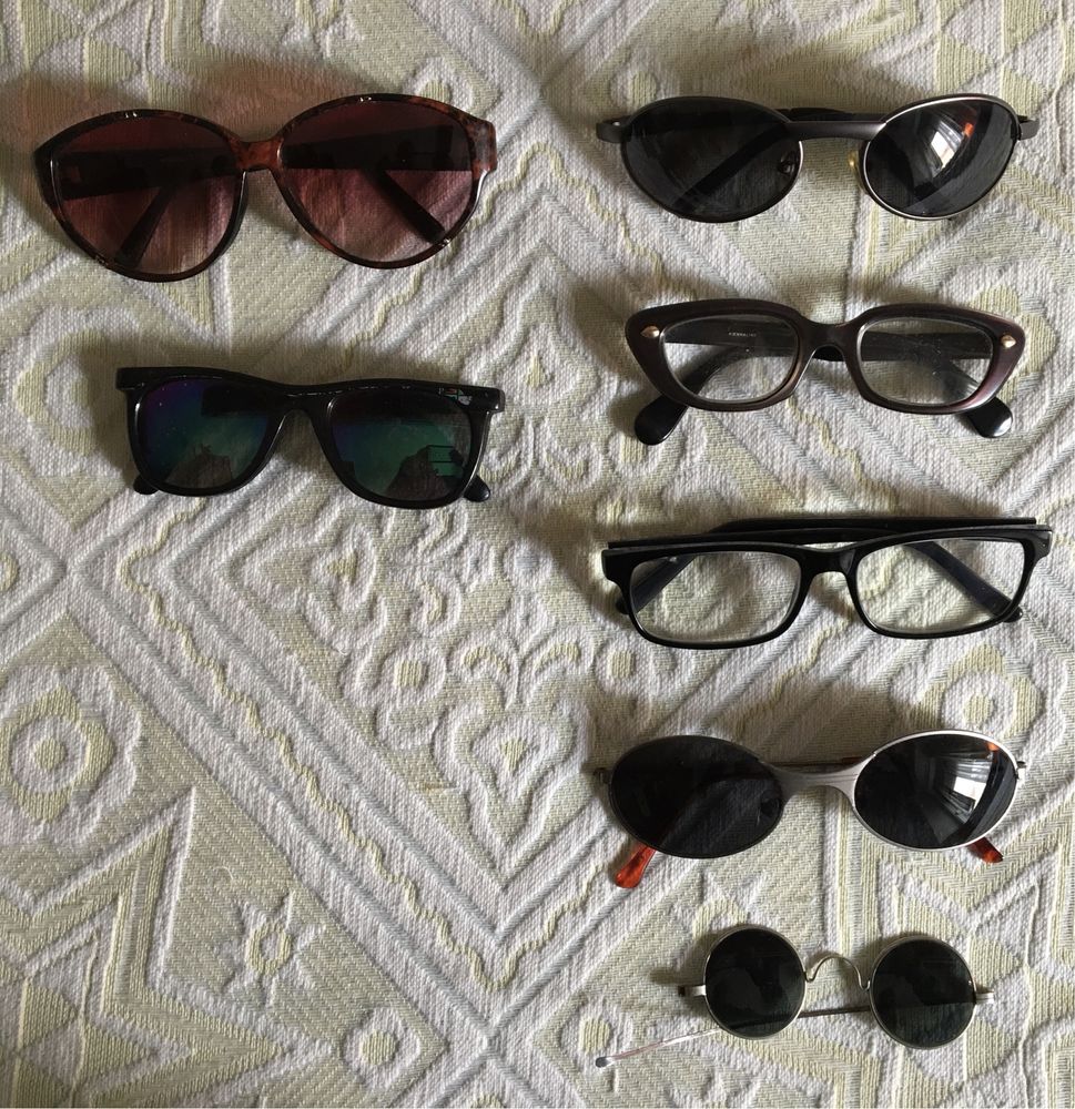 Vários estilos de óculos