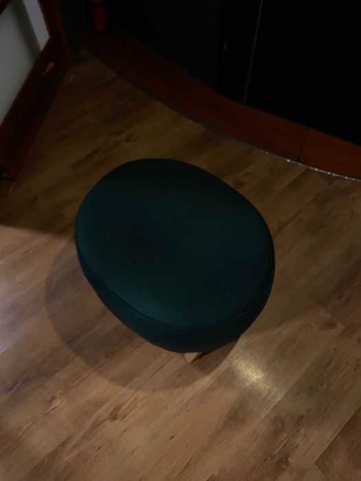 Pufa do siedzenia zielona okrągła