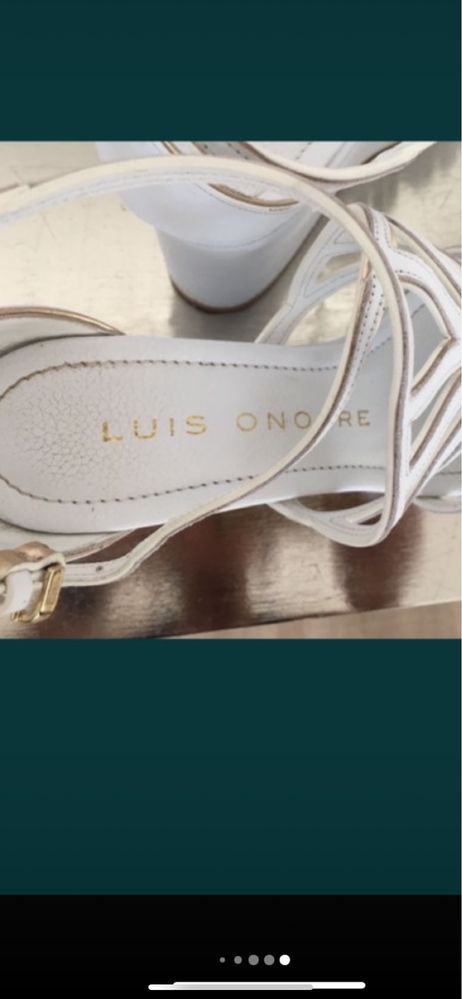 Sandálias Luis Onofre, brancas, tamanho 38