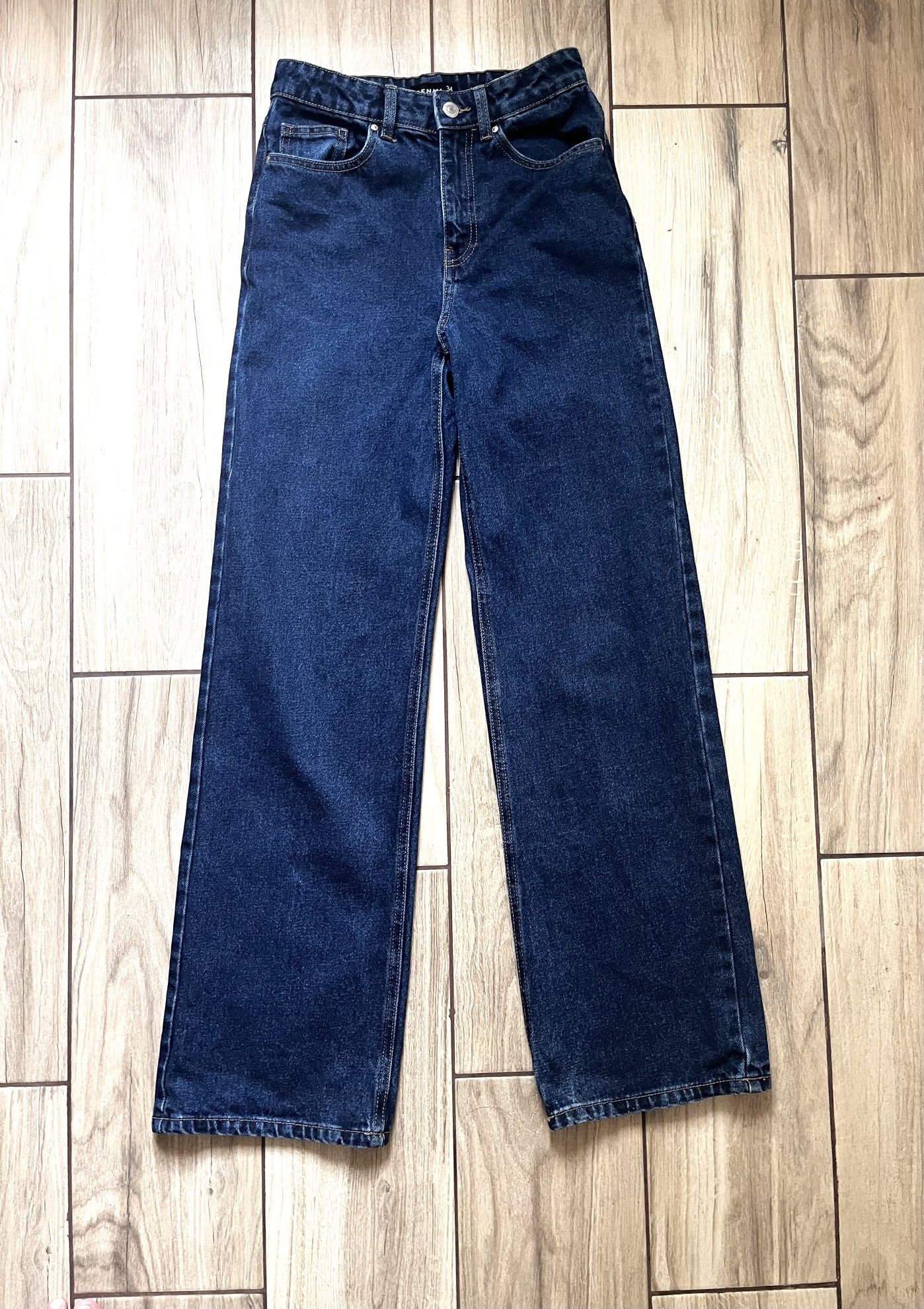 Женские широкие джинсы, размер 34/XS
