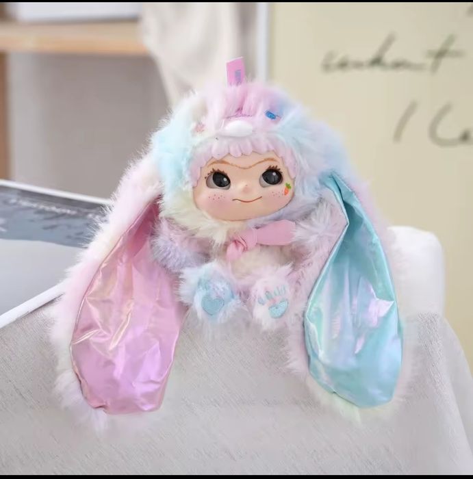 Таємний плямистий райдужний рожево-блакитний зайчик Вакуку Wakuku 2 се