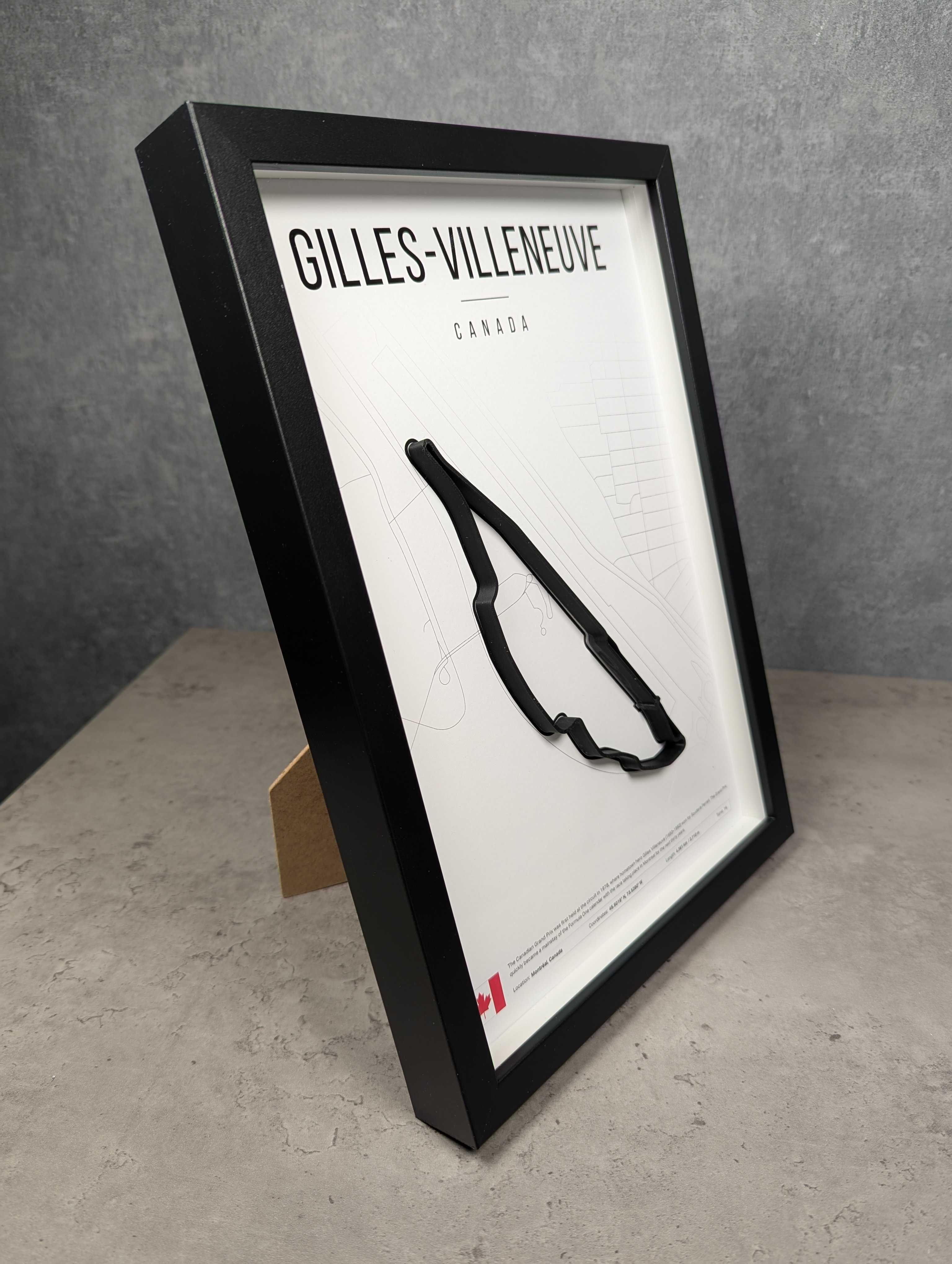 Об'ємна Рамка з 3D Трасою Gilles-Villeneuve Circuit Монреаль 32x23x3