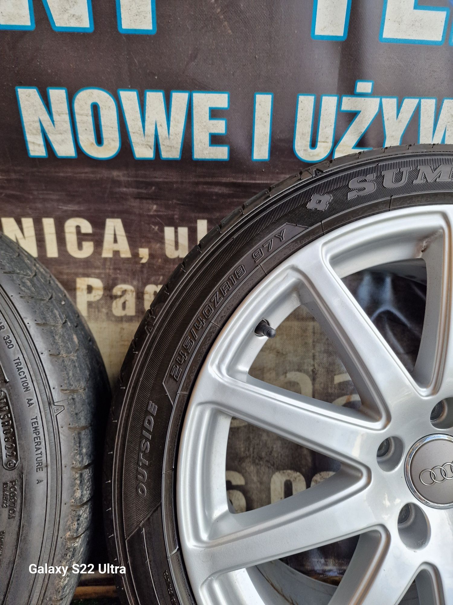 Koła letnie 18 5×112 Audi A3 A6 C6 TT S line Orginał 7.8mm