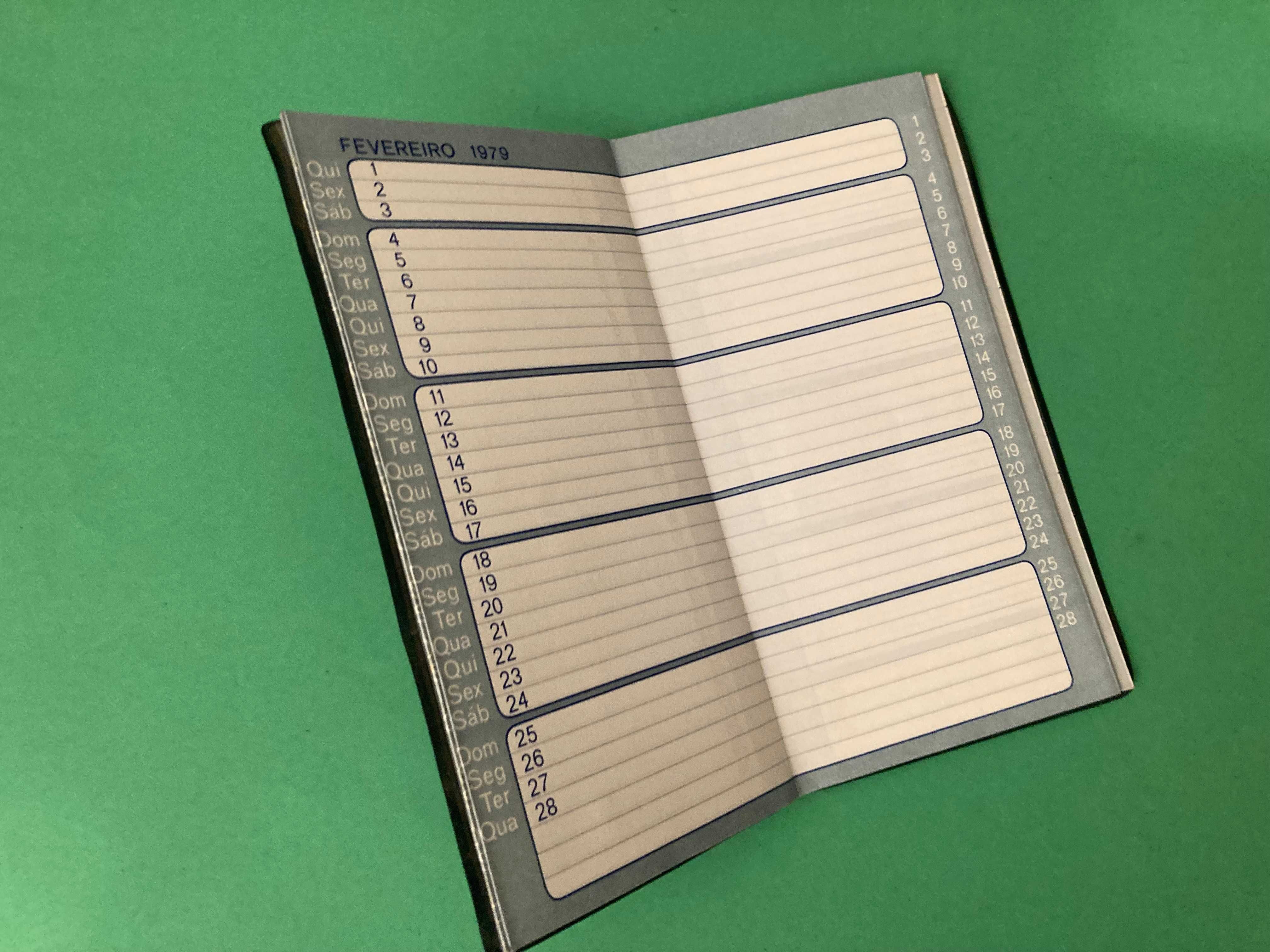 Rara Agenda de Bolso da marca Ambar de 1979 - Nova