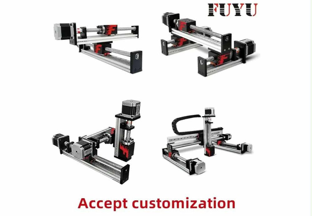 Prowadnica liniowa FUYU FSK40, CNC, śruba kulowa, z silnik krokowy Nem
