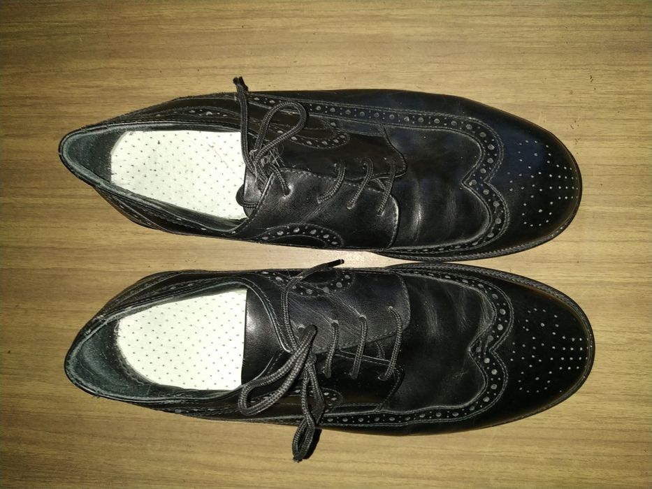 Мужские натур.кожаные, осенние туфли.  45 размер. Стелька 28 см.  Нату