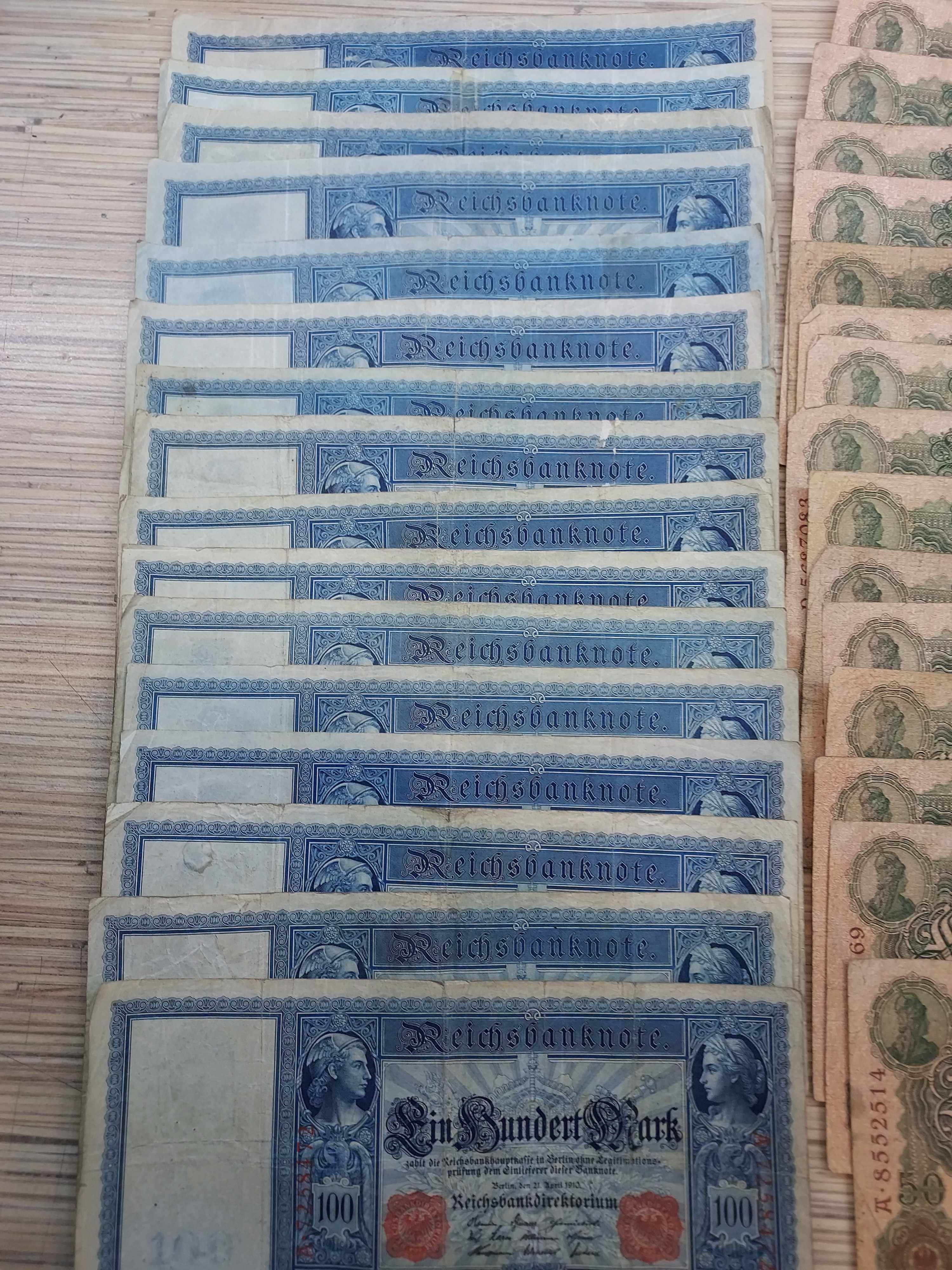 starocie banknoty Marki Niemcy 1910 i 1923 rok 40 sztuk