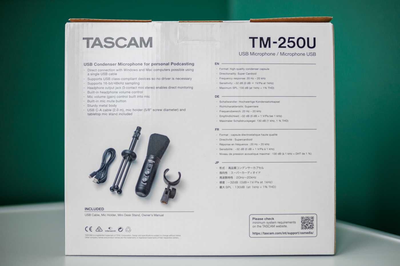 USB мікрофон Tascam TM-250U