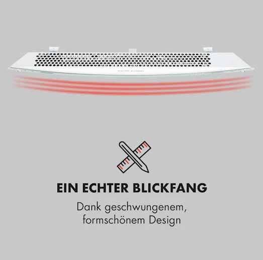 Вигнутий конвекційний обігрівач Klarstein Bornholm з таймером 1/2 кВт