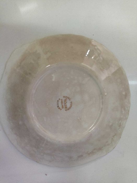 Prato Fábrica inglesa de cerâmica Royal Victoria Wade Antigo Vintage