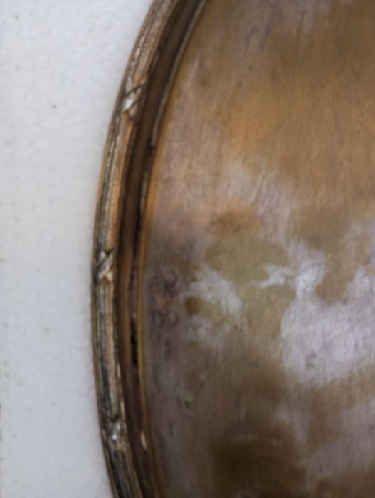 Taca mosiężna, posrebrzana , b. Stara z monogramem