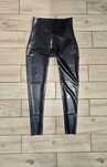 931/ OD RĘKI XL getry legginsy spodnie latex lateks CHLOROWANY czarne