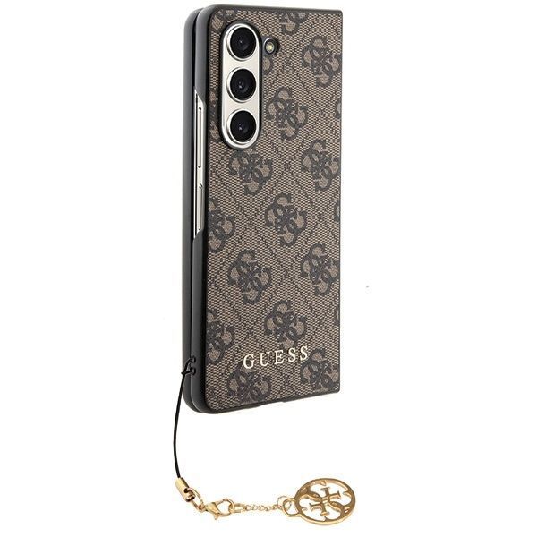 Etui Guess 4G Charms Brązowe dla Samsung Galaxy Z Fold5