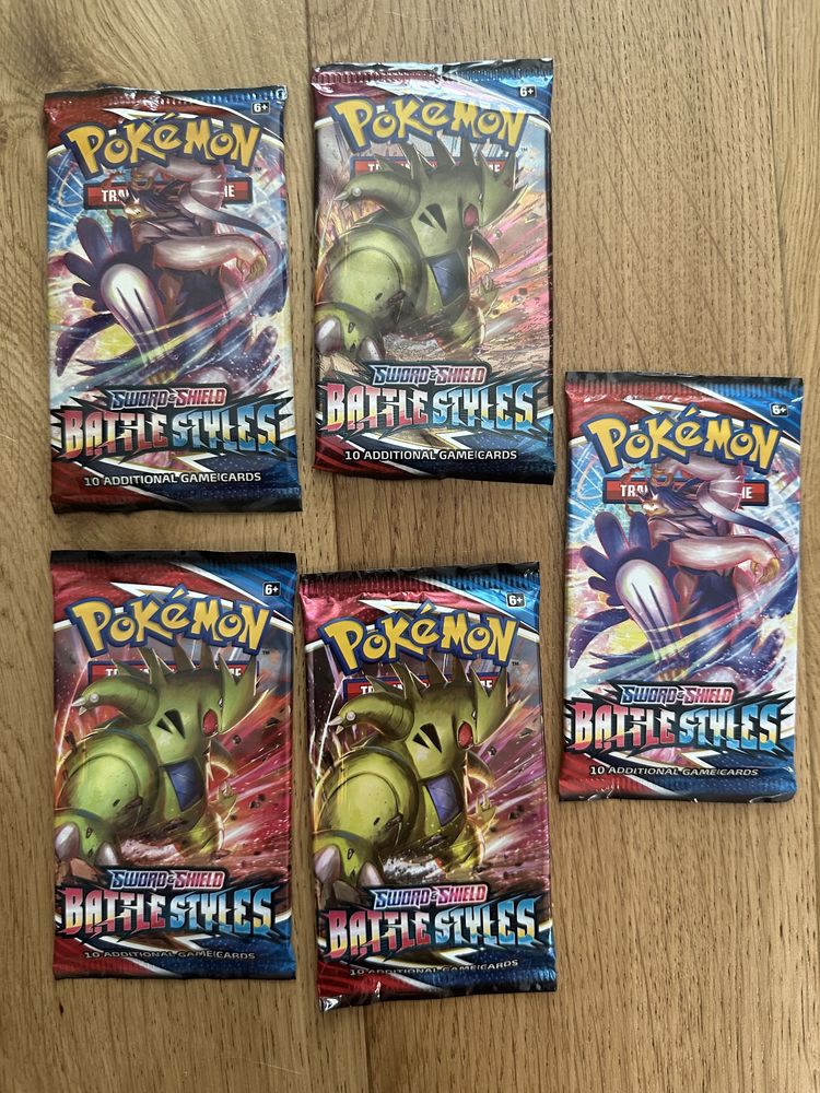 5x booster battle styles pokemon tcg