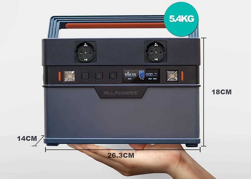 Портативна зарядна станція Allpowers S700 із сонячними панелями 100W