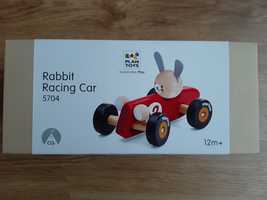 Plan Toys - carro de corrida coelho madeira (novo)
