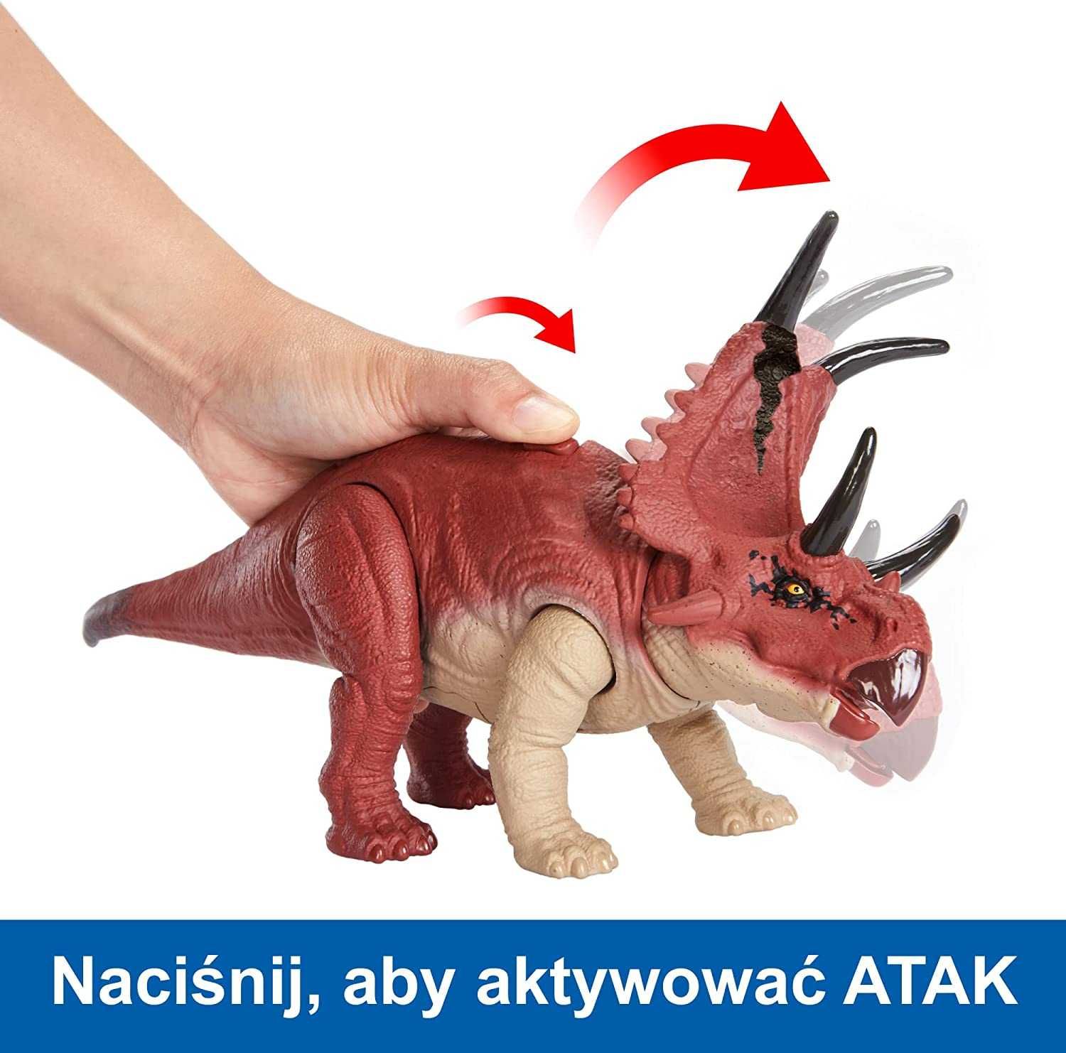 Jurassic World Dinozaur Diabloceratops Ruch i Dźwięk HLP16