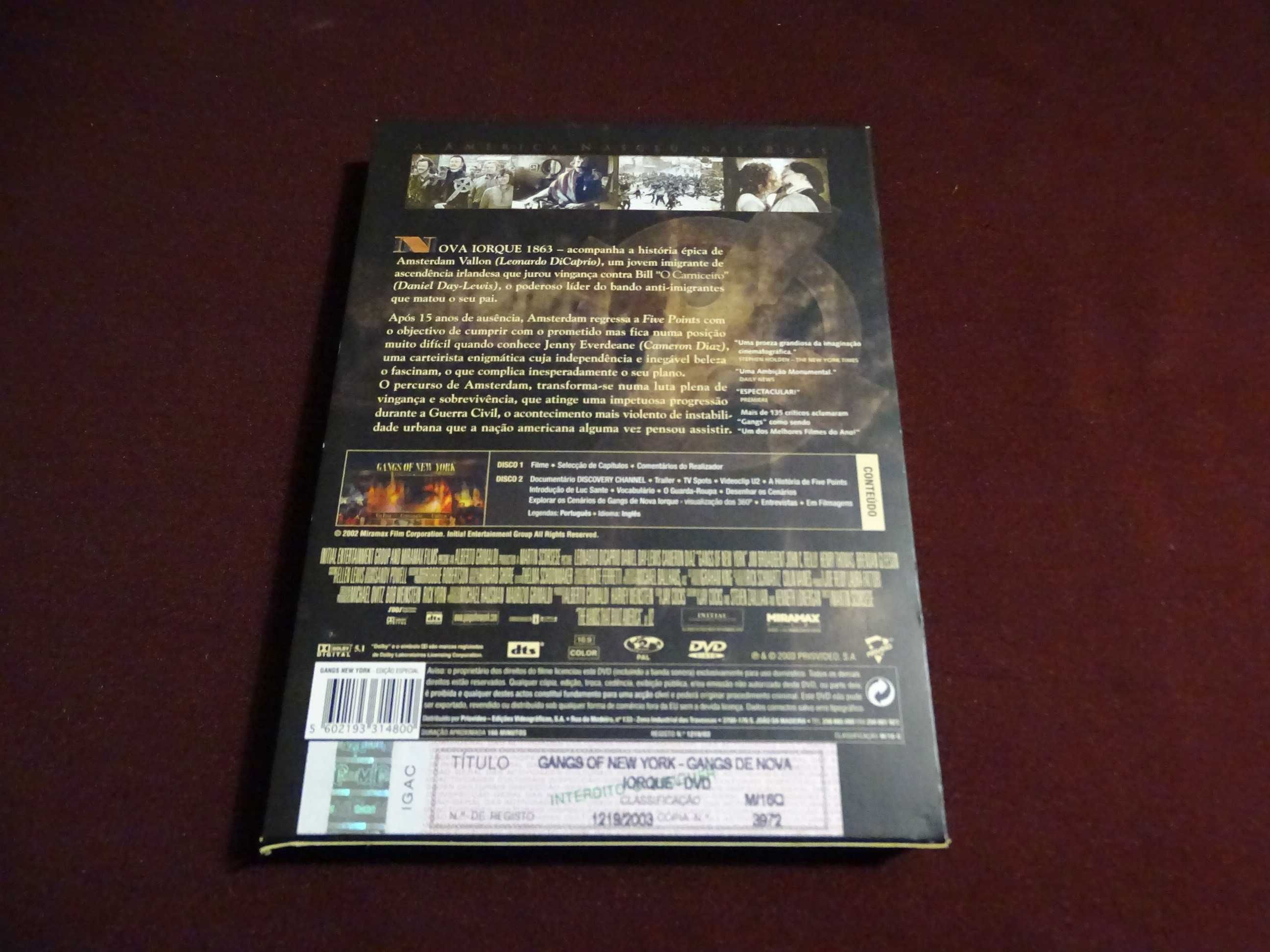 DVD-Gangs of New York-Martin Scorcese-Edição especial 2 discos