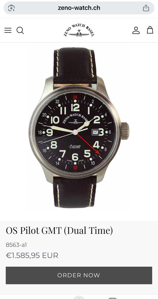 Zeno-Watch Basel Pilot GMT Automatico
