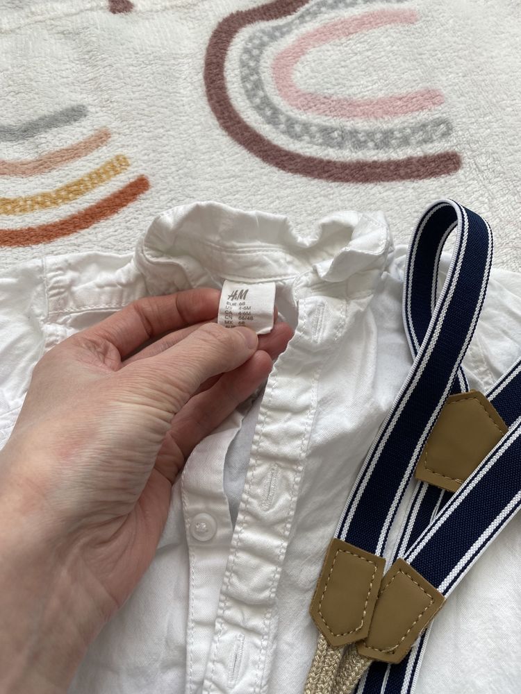 Komplet na lato h&m 68 ogrodniczki tom tailor