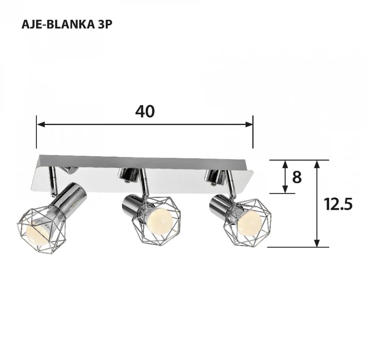 Listwa AJE-BLANKA 3P E14 3x40W