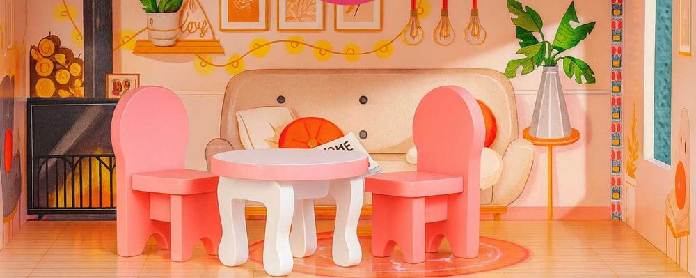 Duży Domek Dla Lalek Drewniany Piętra Led Oświetlenie Meble Akcesoria