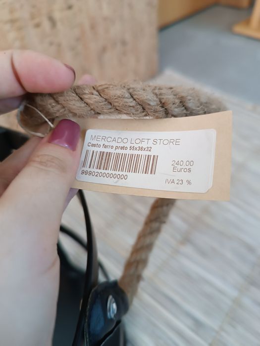 (Promo NATAL) Cesto de ferro preto