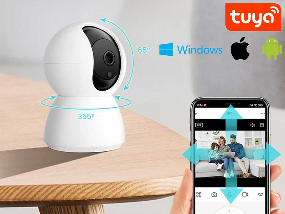 Alarme Tuya sem Fios GSM/WiFi 2 Câmaras Android/iOS 5 Sensores (NOVO)
