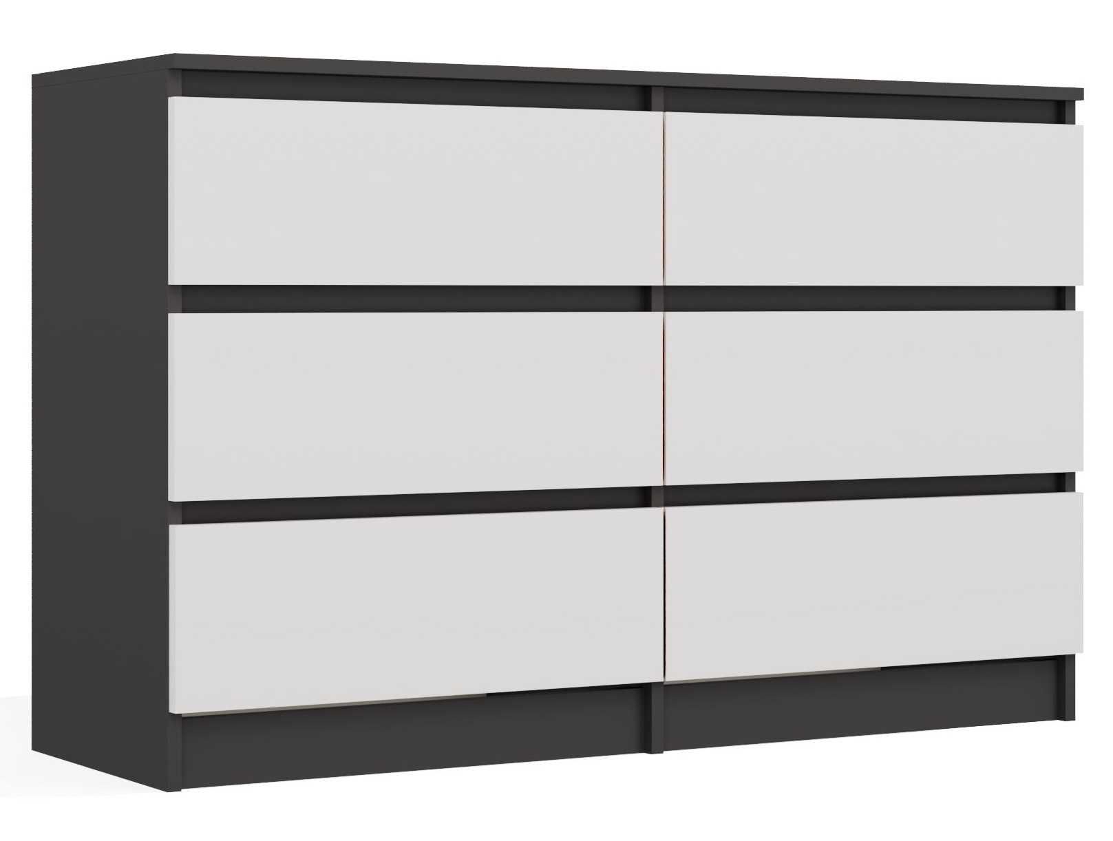 Duża Komoda 120 cm 6 szuflad MALWA M6 120 RÓŻNE KOLORY