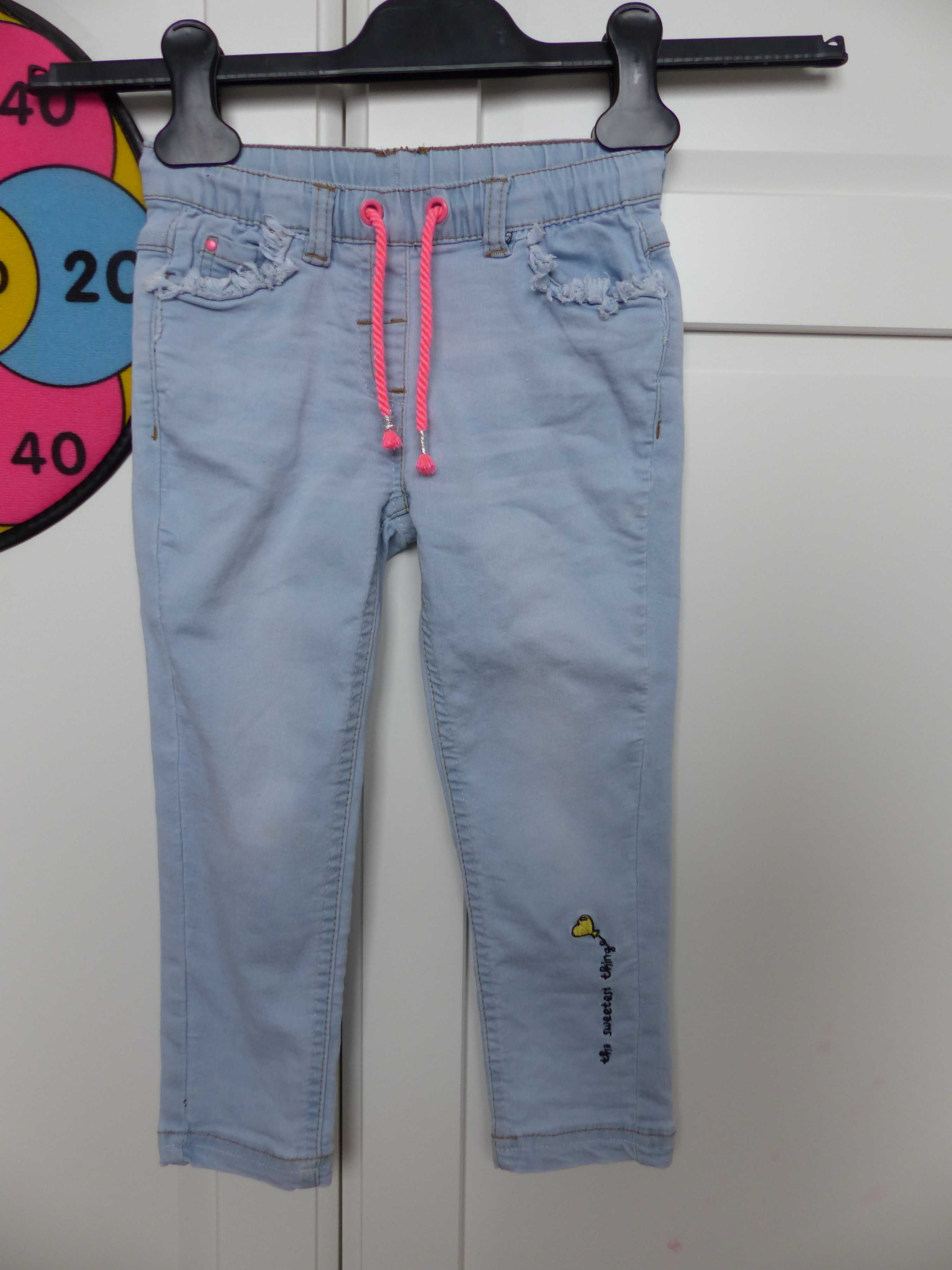 Spodnie jeansowe 5 10 15 r. 98 jak nowe