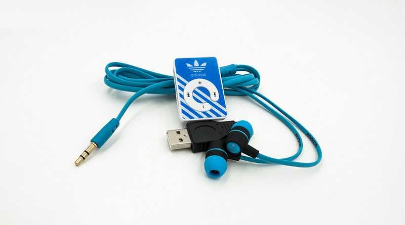 Mp3 Player Adidas Blue.Музыкальный Плеер Адидас Мп3.Аудиоплеер Комплек