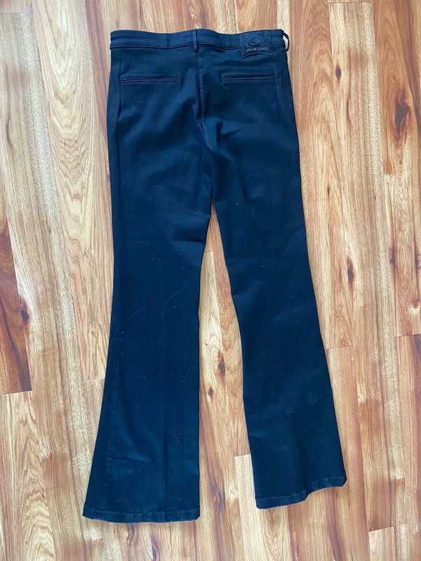 Jacob cohen 38 40 czarne recznie robione dzwony jeans dlugie premium