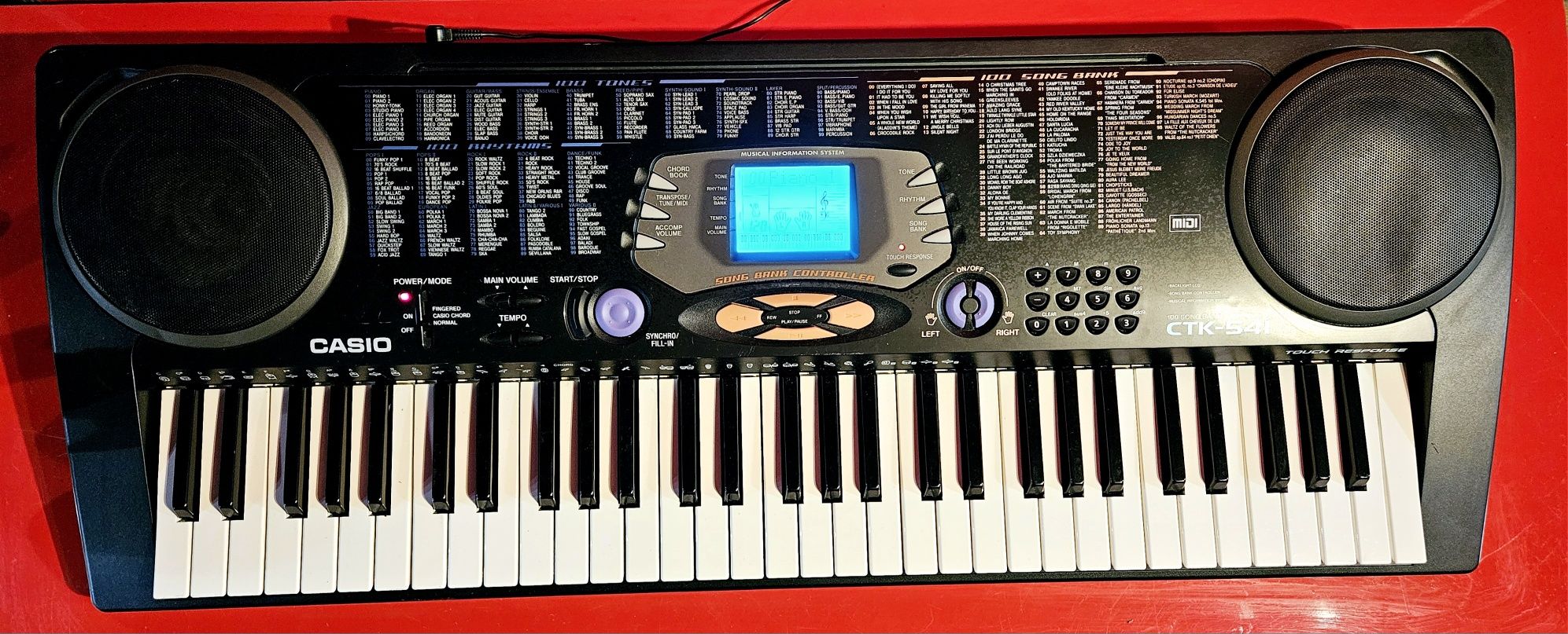Keyboard Casio, Dynamiczna klawiatura, 100 piosenek, brzmień podkładów