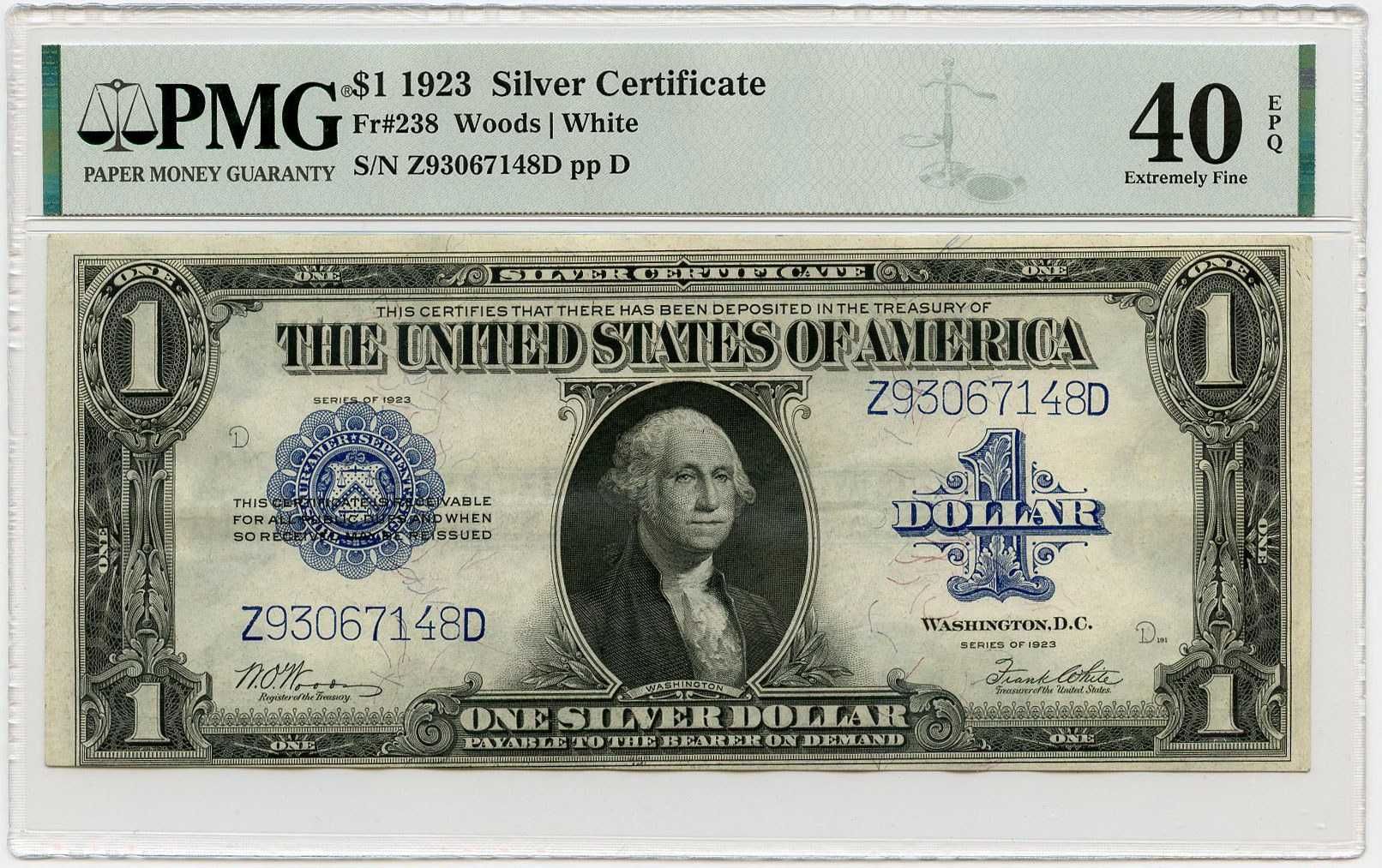 Banknot kolekcjonerski, 1$ 1923 grading PMG