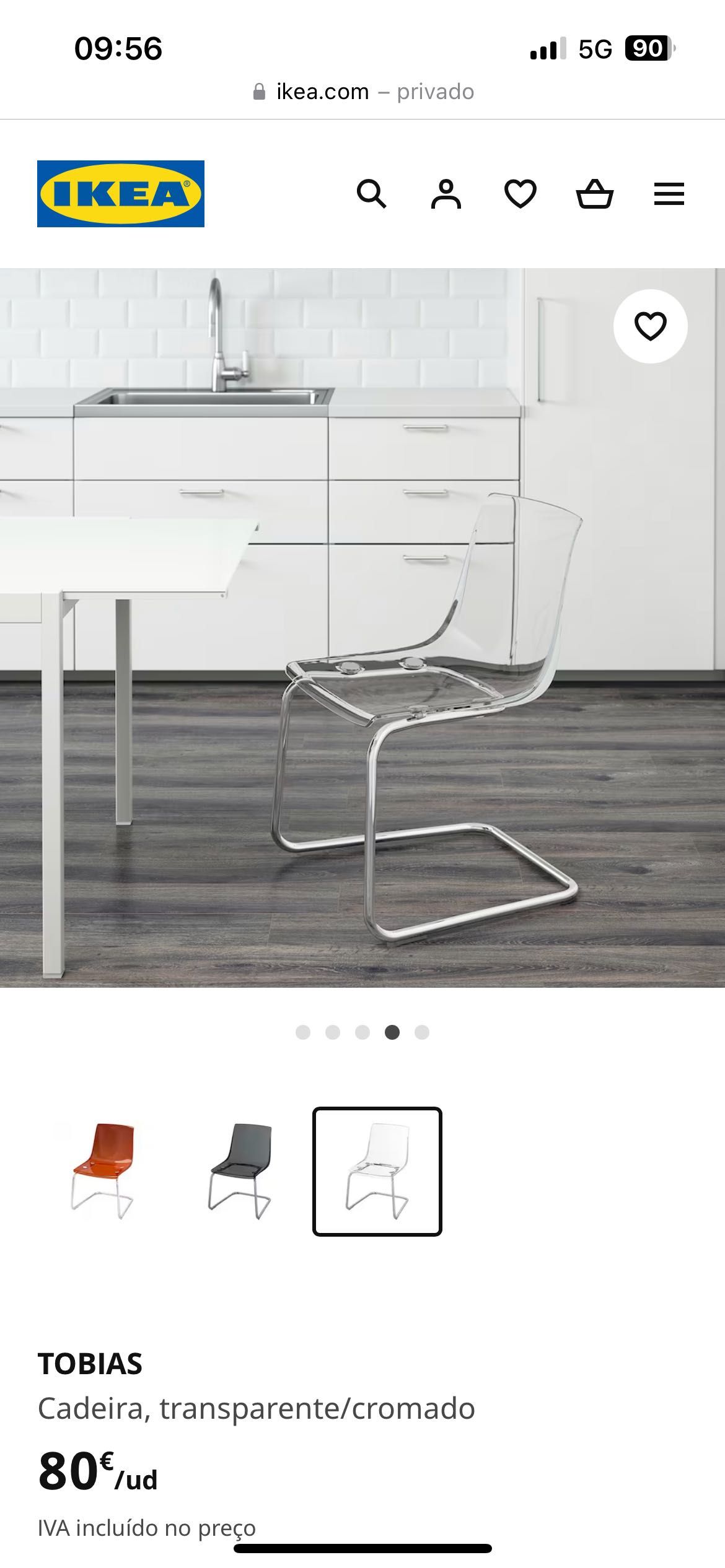 Cadeiras IKEA transparentes