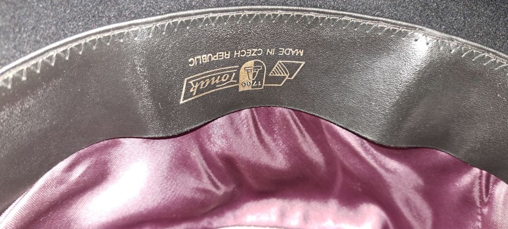 Kapelusz Tonak welurowy czarny męski