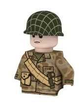 Figurka żołnierza amerykańskiego 4 krotny nadruk WW2 komp. z Lego