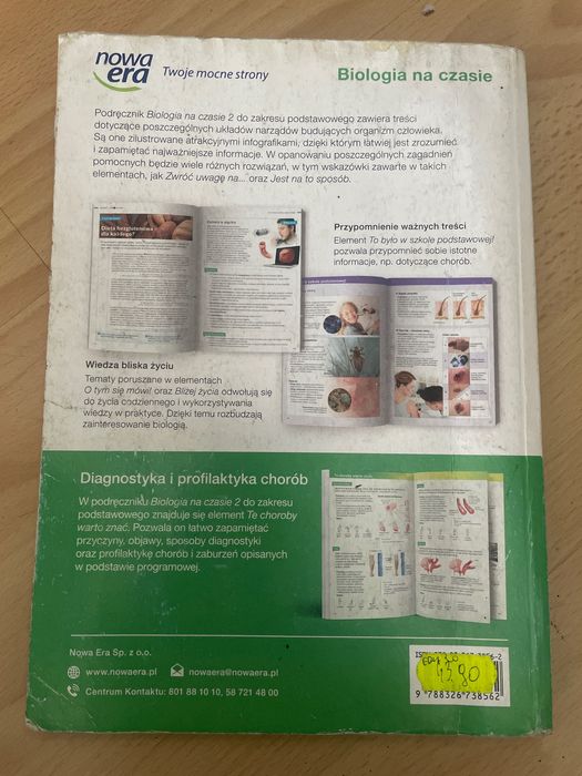 Książka do biologii do klasy 2 „Biologia na czasie”