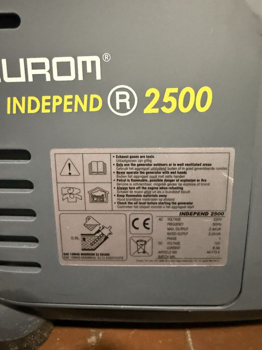 Продам генератор Eurom 2500,