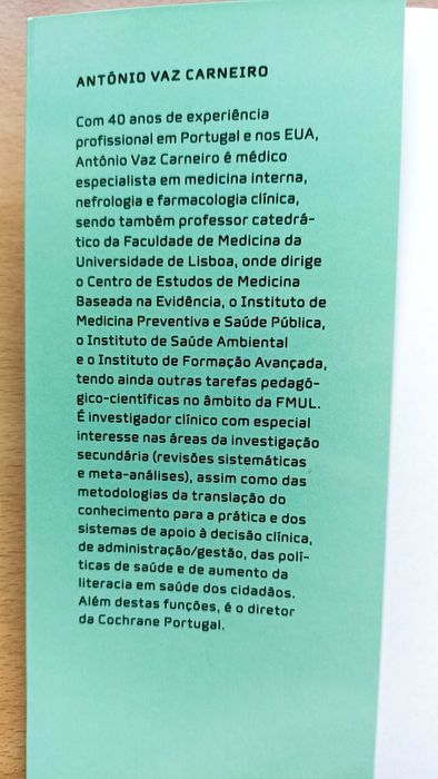 Livro "Mitos E Crenças Na Saúde" do Dr, António Vaz Carneiro