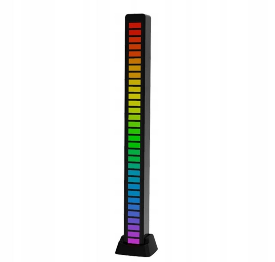 Panel LED RGB Equalizer Pasek Kontrola Dźwięku USB Bluetooth