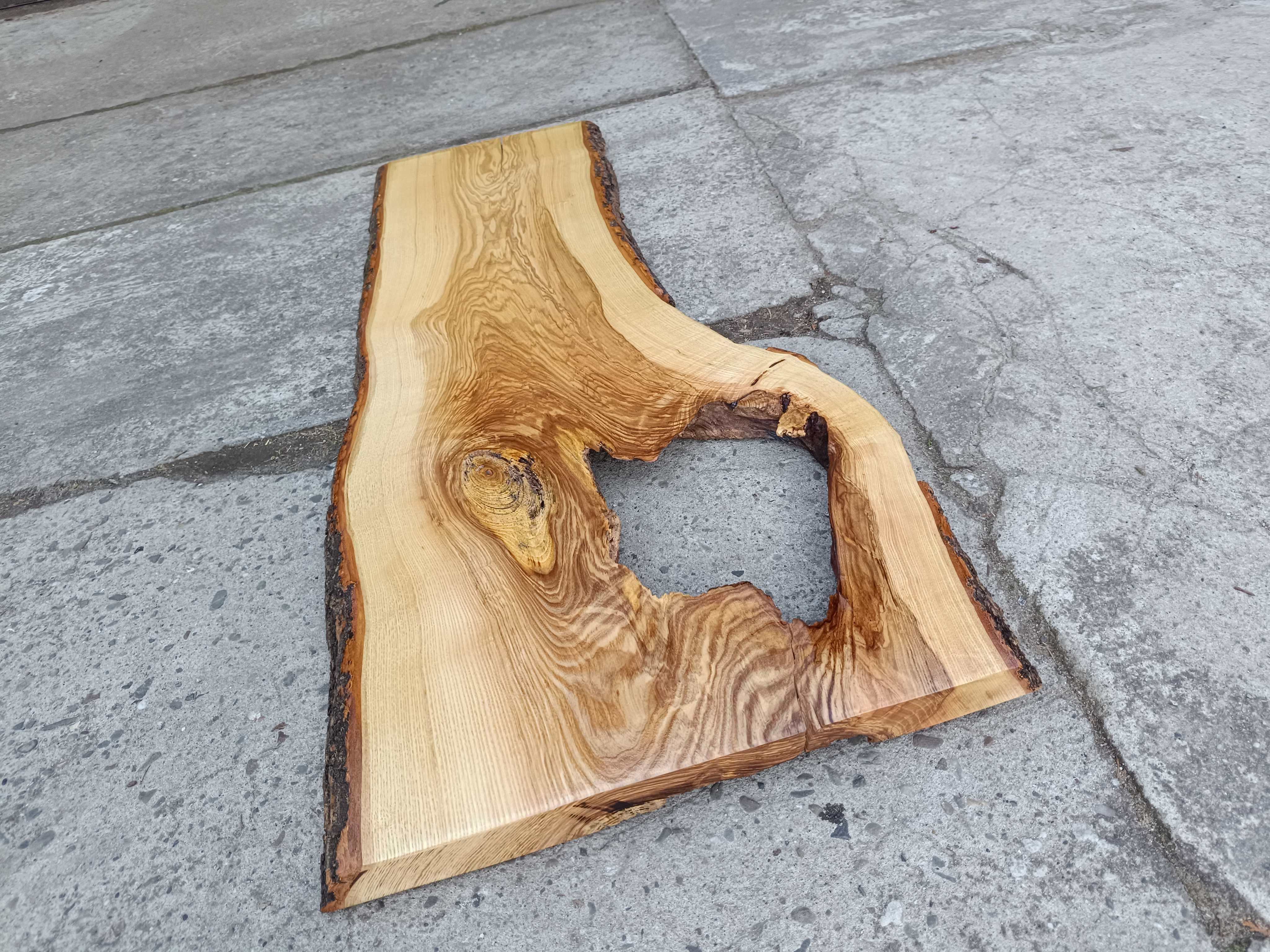 Monolit jesion blat dekoracja Live Edge